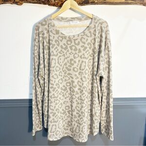 First Love Lightweight Leopard Plus Size Sweater